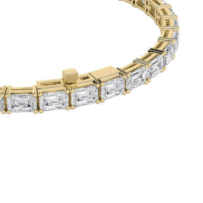 10CTW Emerald Lab-Grown Diamond Bracelet 40 Stones
