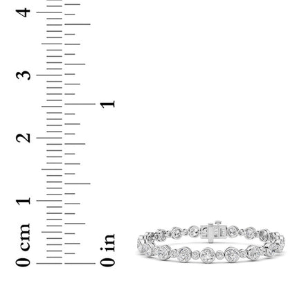 9CTW Round Lab-Grown Diamond Bezel Set Bracelet 40 Stones