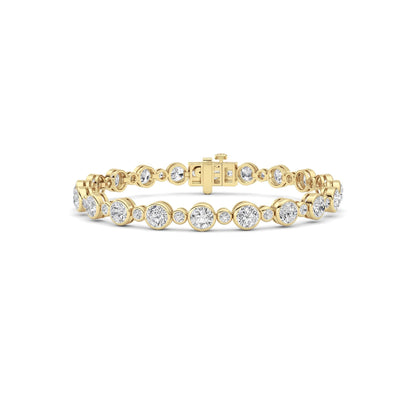 9CTW Round Lab-Grown Diamond Bezel Set Bracelet 40 Stones
