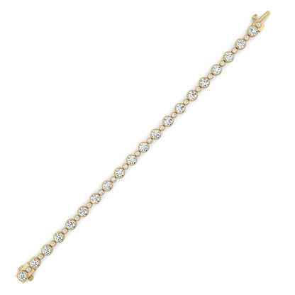 9CTW Round Lab-Grown Diamond Bezel Set Bracelet 40 Stones