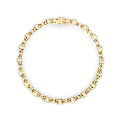 9CTW Round Lab-Grown Diamond Bezel Set Bracelet 40 Stones