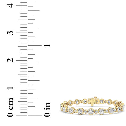 9CTW Round Lab-Grown Diamond Bezel Set Bracelet 40 Stones