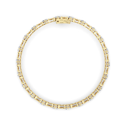 7CTW Round Lab-Grown Diamond Prong Bracelet 22 Stones