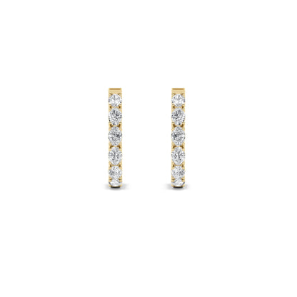 4CTW Oval Lab-Grown Diamond Prong Inside Out Hoop Earrings 20 Stones