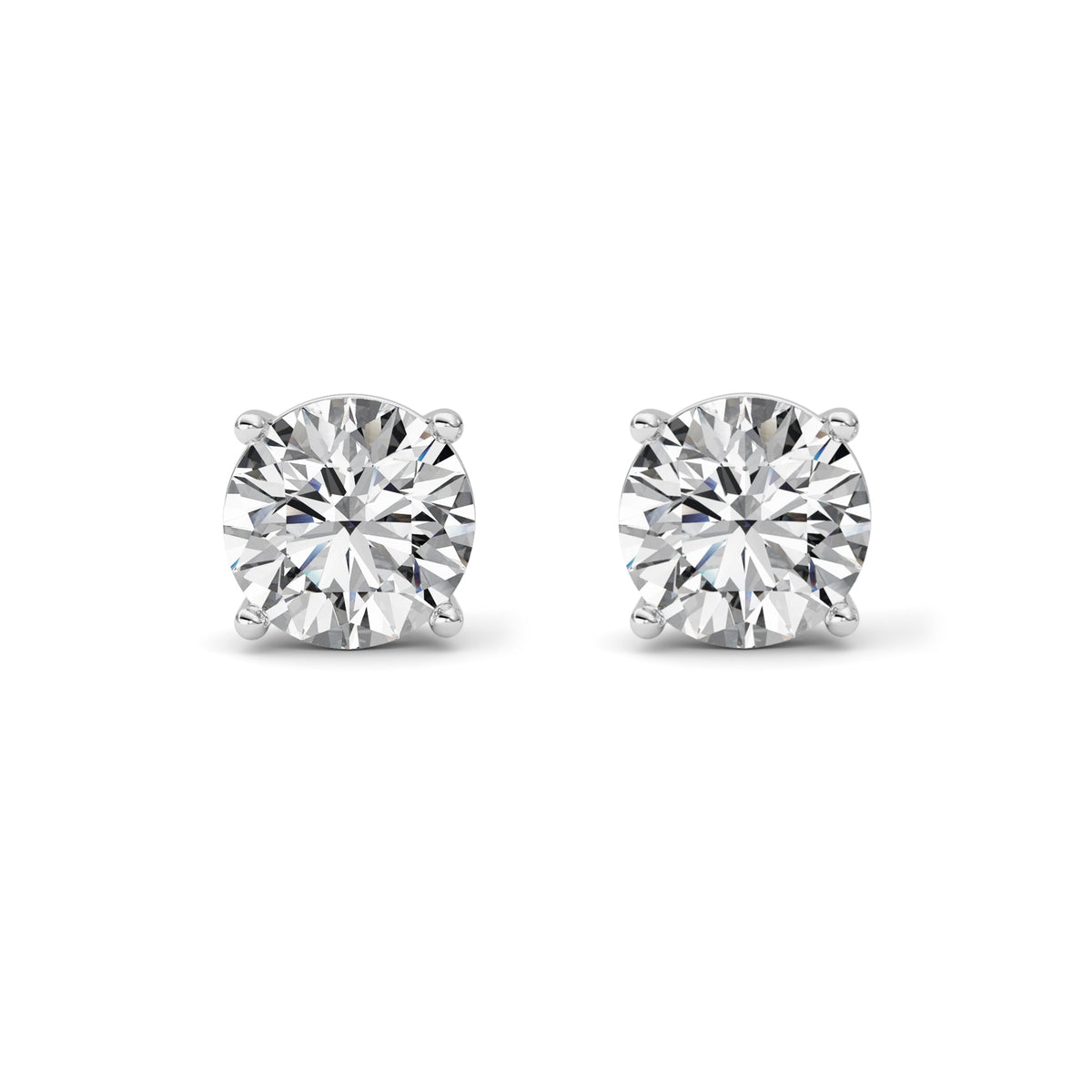 6CTW Round Lab-Grown Diamond Stud Earrings