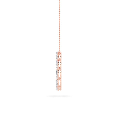 2.25CTW Marquise Lab-Grown Diamond Prong Circle Necklace 11 Stones