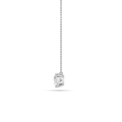 3CTW Elongated Cushion Lab-Grown Diamond Prong East West Solitaire Necklace 1 Stone