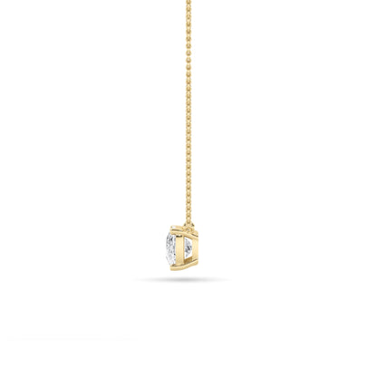 3CTW Elongated Cushion Lab-Grown Diamond Prong East West Solitaire Necklace 1 Stone