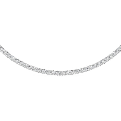 41CTW Round Lab-Grown Diamond Prong Necklace 102 Stones