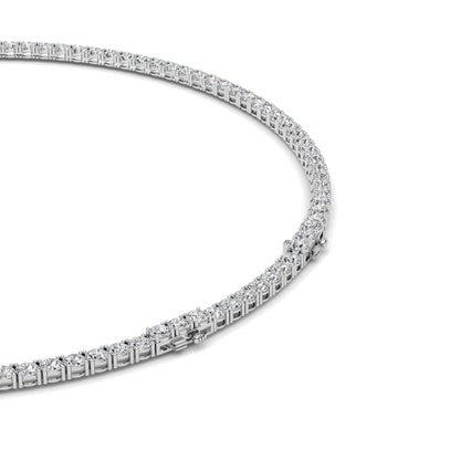41CTW Round Lab-Grown Diamond Prong Necklace 102 Stones