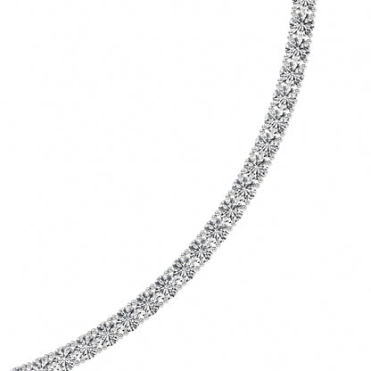 41CTW Round Lab-Grown Diamond Prong Necklace 102 Stones