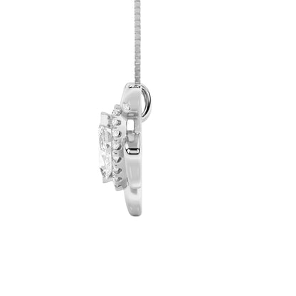 2CTW Marquise Lab-Grown Diamond Accented Turtle Pendant 25 Stones