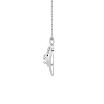 1.5CTW Round Lab-Grown Diamond Heart Pendant 1 Stone