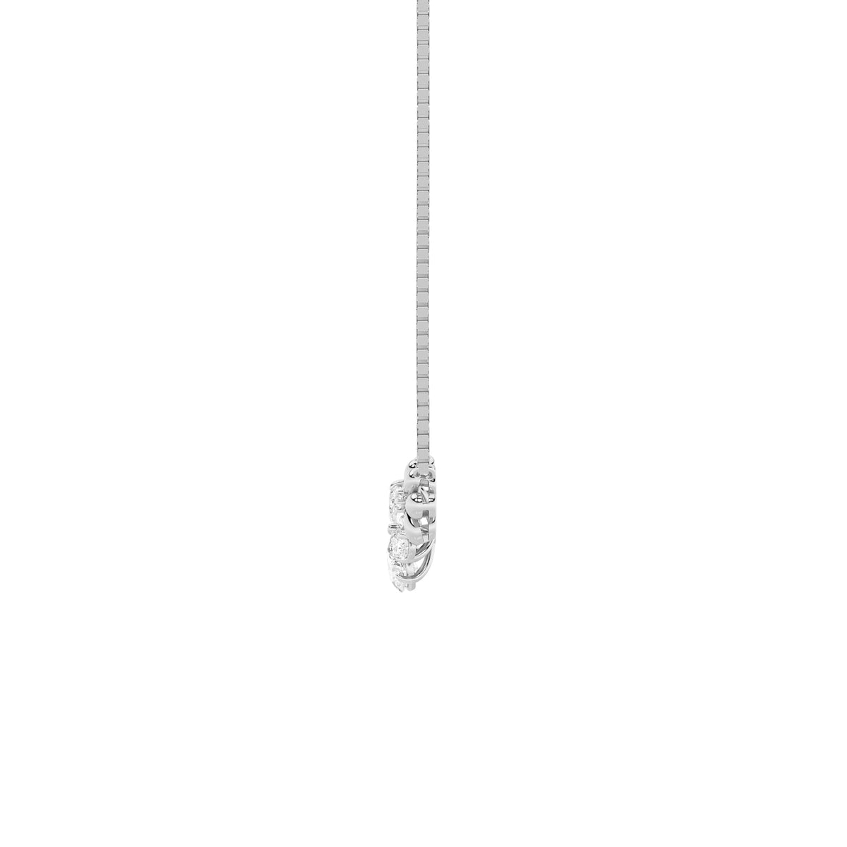 2CTW Pear Lab-Grown Diamond Prong Fancy Flower Necklace 7 Stones