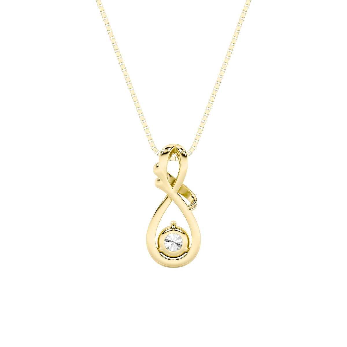 1CTW Round Lab-Grown Diamond Solitaire Pendant 13 Stones