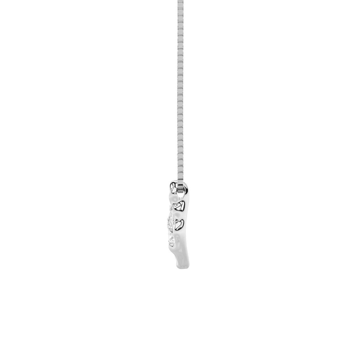 1CTW Pear Lab-Grown Diamond Organic Design Solitaire Pendant 1 Stone