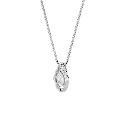 1CTW Pear Lab-Grown Diamond Organic Design Solitaire Pendant 1 Stone