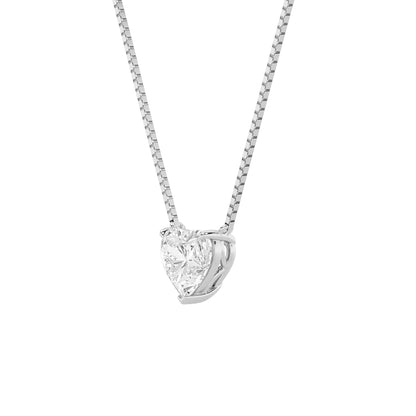 1CTW Heart Lab-Grown Diamond Heart Necklace 1 Stone