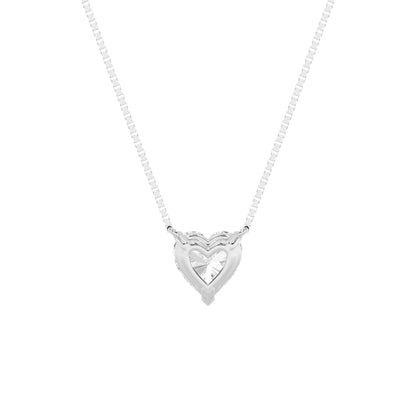 1CTW Heart Lab-Grown Diamond Heart Necklace 1 Stone