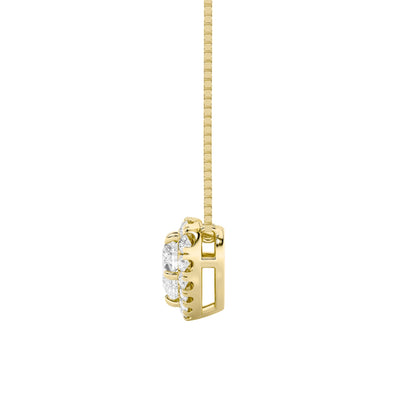 1.25CTW Heart Lab-Grown Diamond Prong Heart Pendant 17 Stones