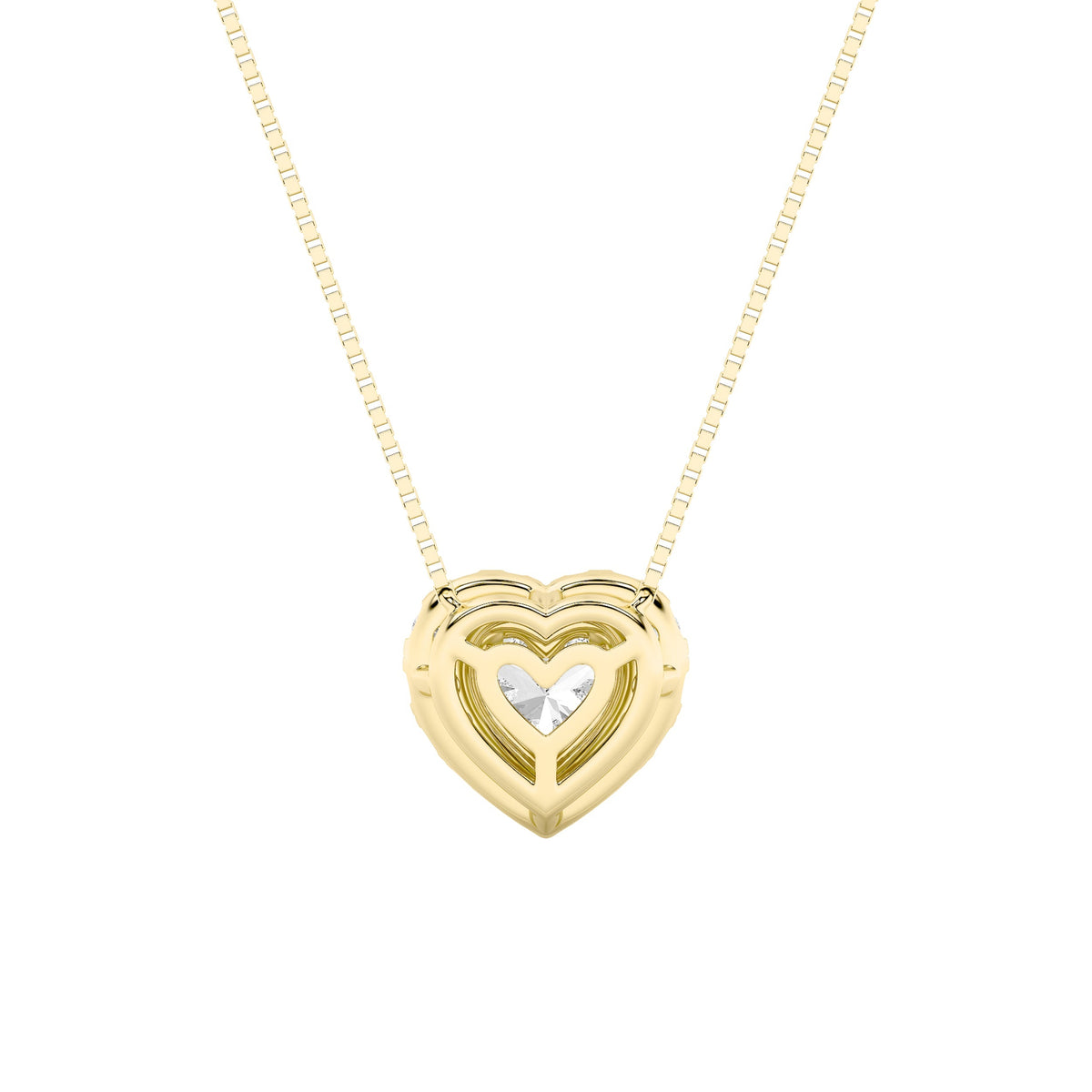 1.25CTW Heart Lab-Grown Diamond Prong Heart Pendant 17 Stones