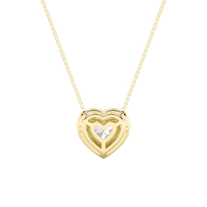1.25CTW Heart Lab-Grown Diamond Prong Heart Pendant 17 Stones