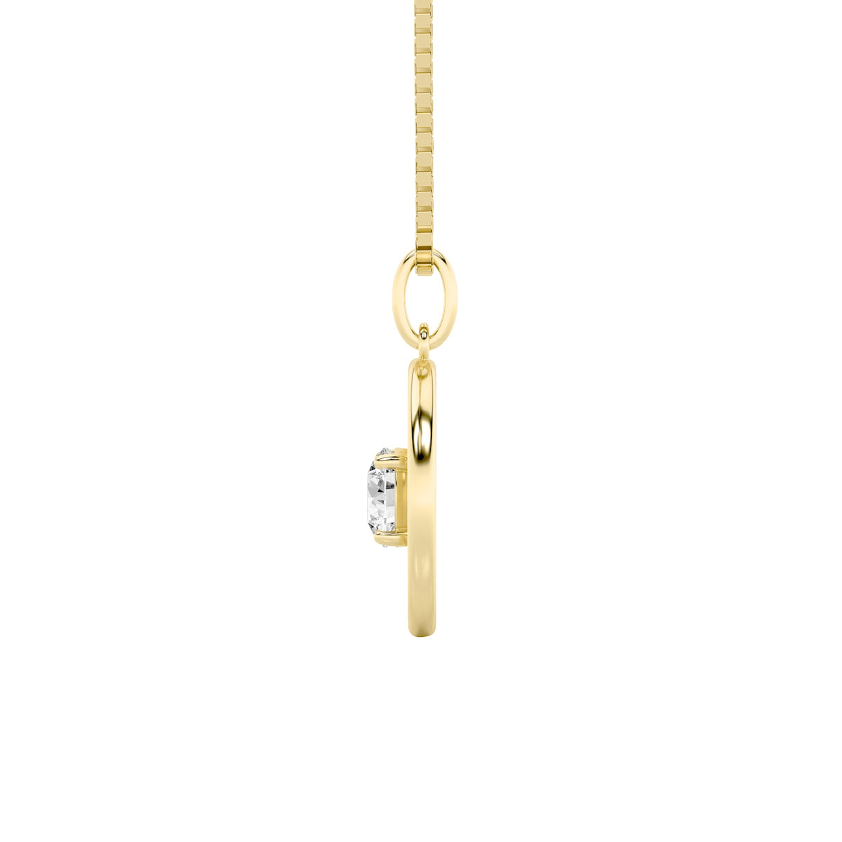 1CTW Round Lab-Grown Diamond Prong Zodiac Pendant 1 Stone