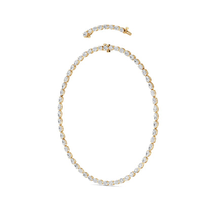 25CTW Mix Lab-Grown Diamond Prong Tennis Necklace 64 Stones