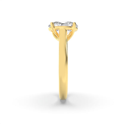 2CTW Oval Lab-Grown Diamond Prong Plain Cathedral Trellis Shank Solitaire Engagement Ring 1 Stone