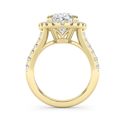 6CTW Oval Lab-Grown Diamond Prong Bold Accented Engagement Ring 35 Stones
