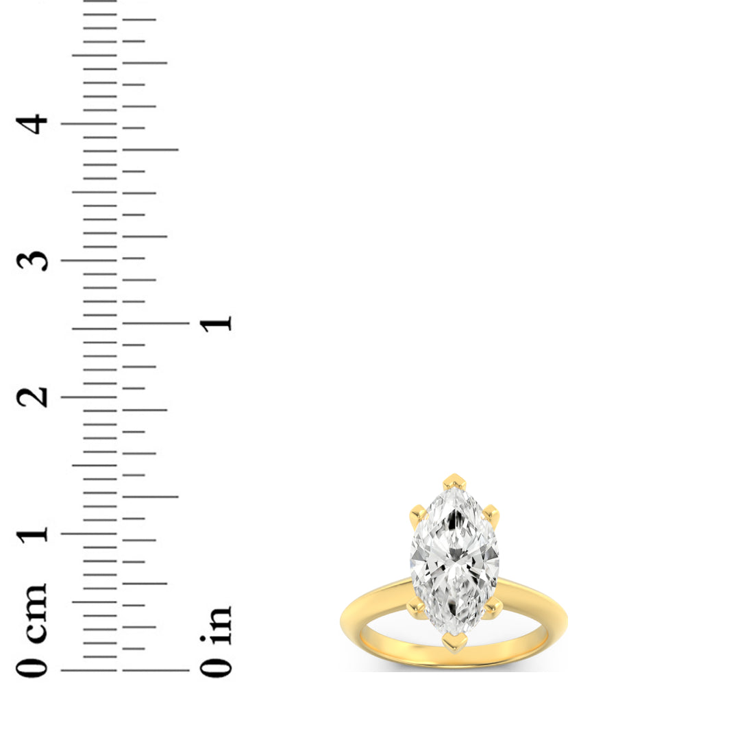 2CTW Marquise Lab-Grown Diamond Prong Knife Edge Shank Solitaire Engagement Ring 1 Stone