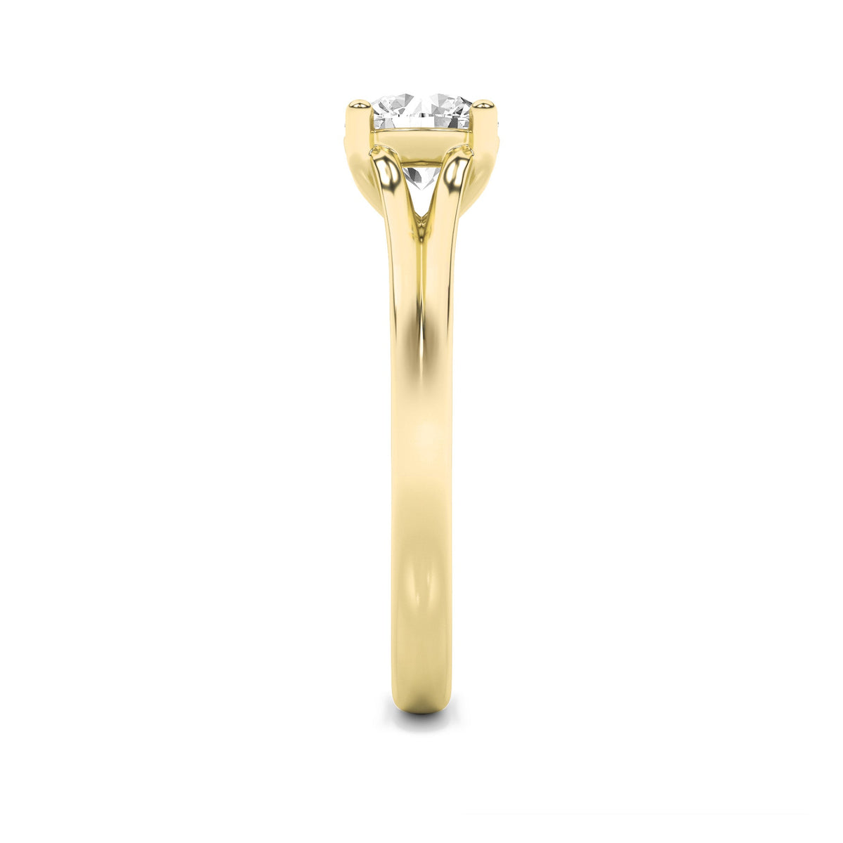 2CTW Round Lab-Grown Diamond Prong Split Shank Solitaire Engagement Ring 1 Stone