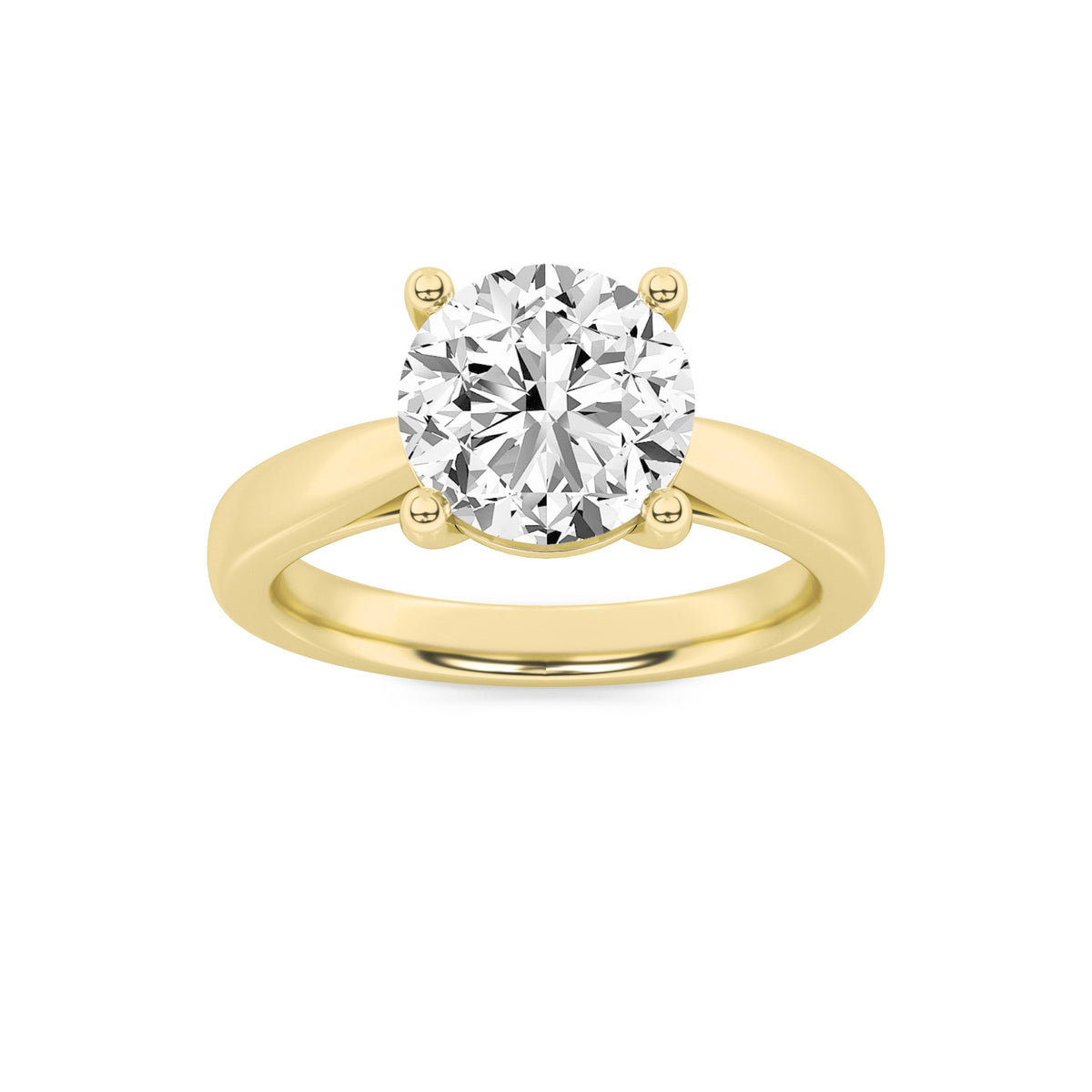2CTW Round Lab-Grown Diamond Prong Classic Shank Solitaire Engagement Ring 1 Stone
