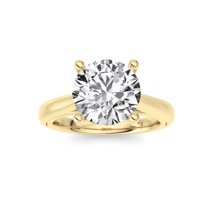 2CTW Round Lab-Grown Diamond Prong Cathedral Shank Engagement Ring 1 Stone