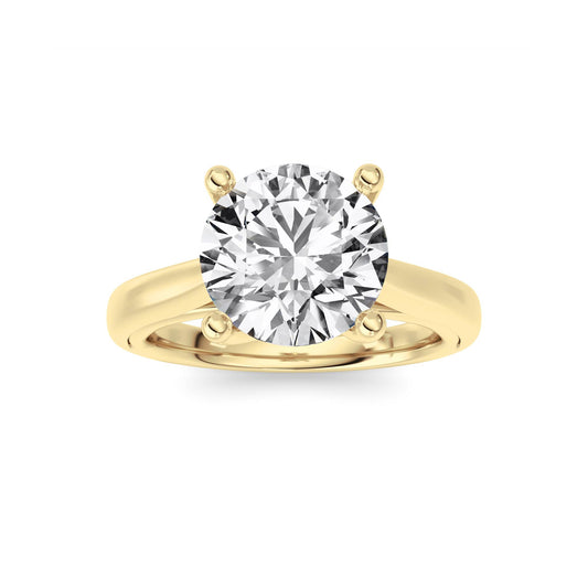 2CTW Round Lab-Grown Diamond Prong Cathedral Shank Engagement Ring 1 Stone