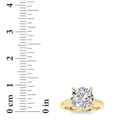 2CTW Round Lab-Grown Diamond Prong Cathedral Shank Engagement Ring 1 Stone