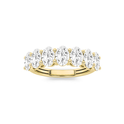 3CTW Oval Lab-Grown Diamond Prong Seven Stone Band Ring 7 Stones