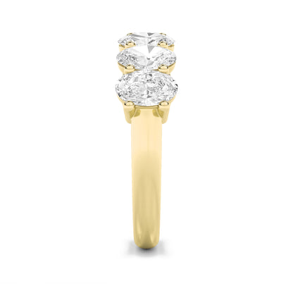 3CTW Oval Lab-Grown Diamond Prong Seven Stone Band Ring 7 Stones