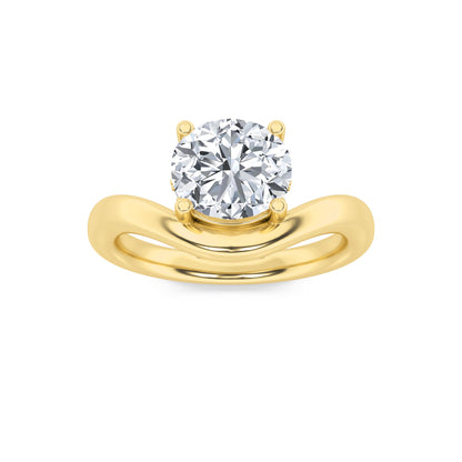 2CTW Round Lab-Grown Diamond Prong Accented Solitaire Fancy Engagement Ring 10 Stones