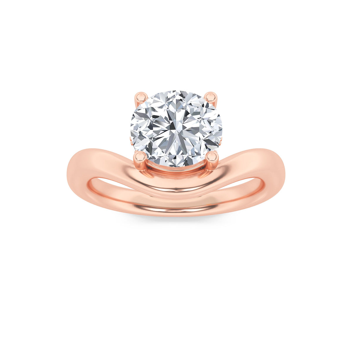 2CTW Round Lab-Grown Diamond Prong Accented Solitaire Fancy Engagement Ring 10 Stones