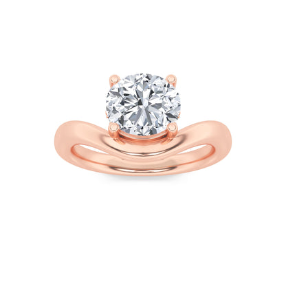 2CTW Round Lab-Grown Diamond Prong Accented Solitaire Fancy Engagement Ring 10 Stones