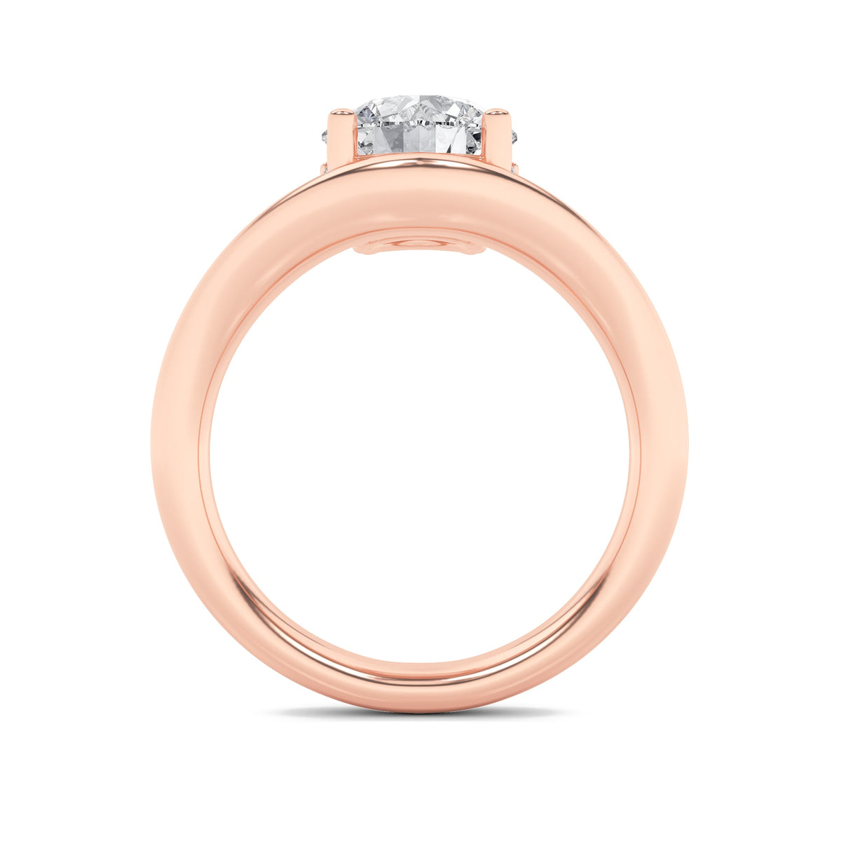 2CTW Round Lab-Grown Diamond Prong Accented Solitaire Fancy Engagement Ring 10 Stones