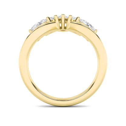 1.5CTW Marquise Lab-Grown Diamond Prong Fancy Contour Ring 15 Stones
