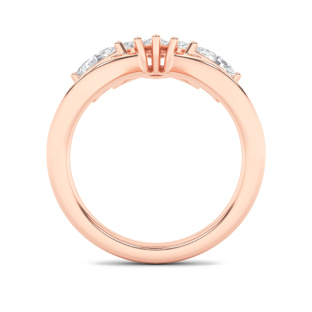1.5CTW Marquise Lab-Grown Diamond Prong Fancy Contour Ring 15 Stones
