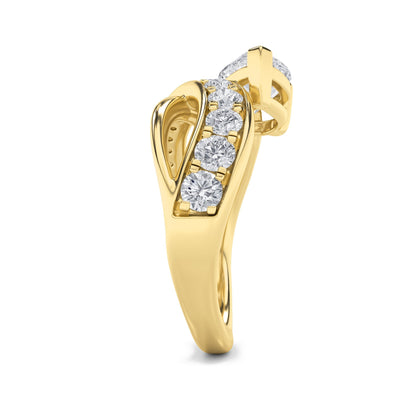 2CTW Pear Lab-Grown Diamond Prong Fashion Accented Engagement Ring 17 Stones