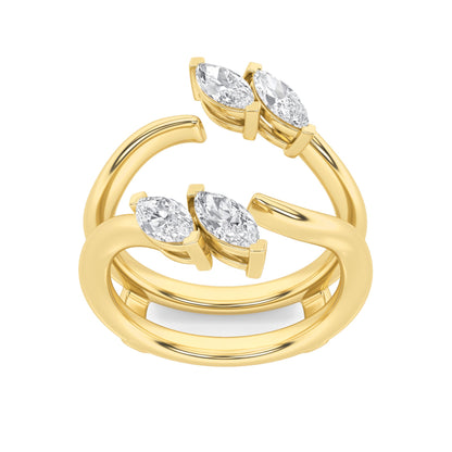 1CTW Marquise Lab-Grown Diamond Insert Jacket Ring 4 Stones