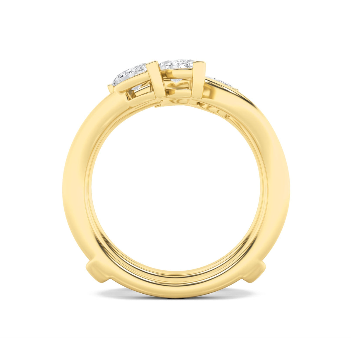 1CTW Marquise Lab-Grown Diamond Insert Jacket Ring 4 Stones