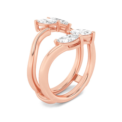 1CTW Marquise Lab-Grown Diamond Insert Jacket Ring 4 Stones