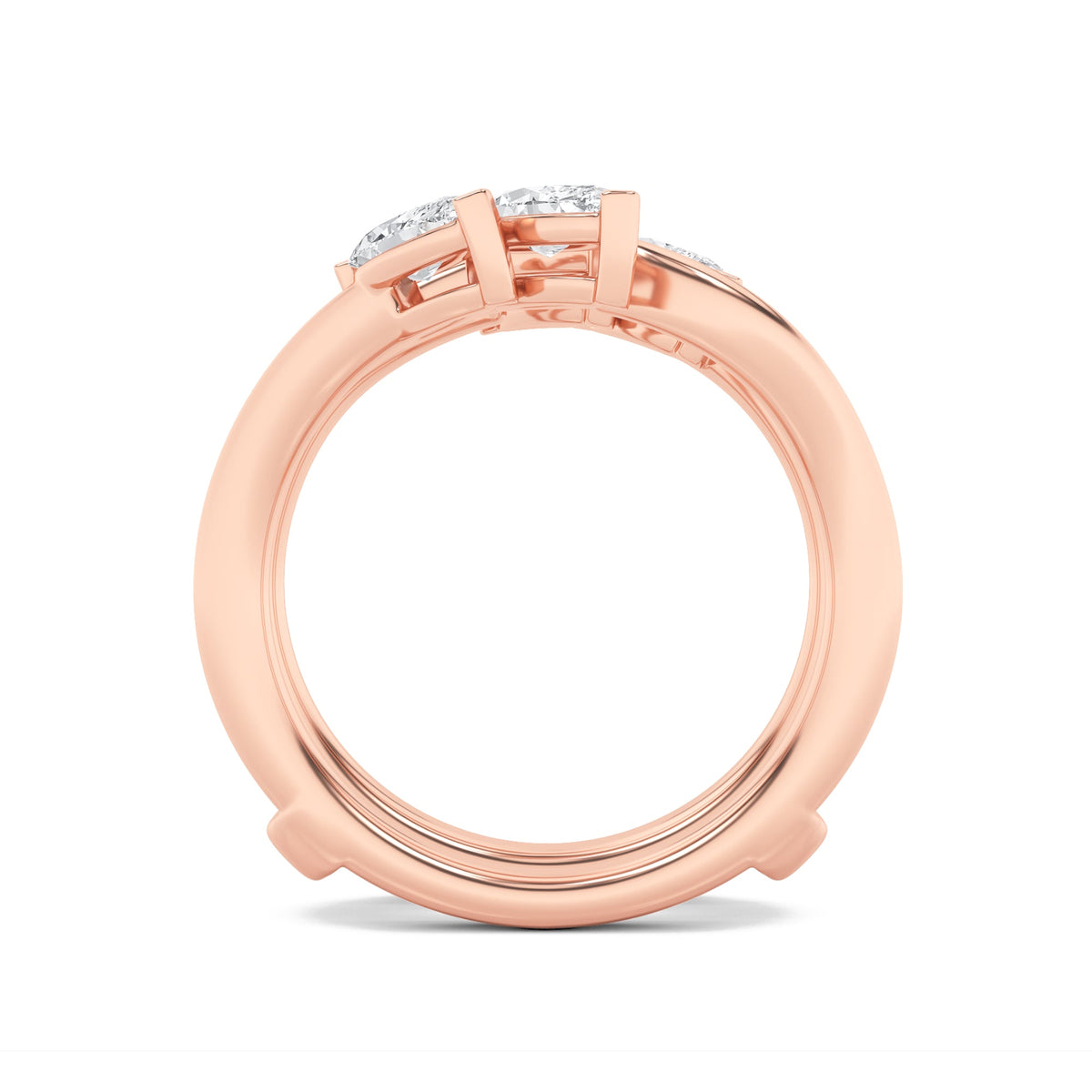 1CTW Marquise Lab-Grown Diamond Insert Jacket Ring 4 Stones
