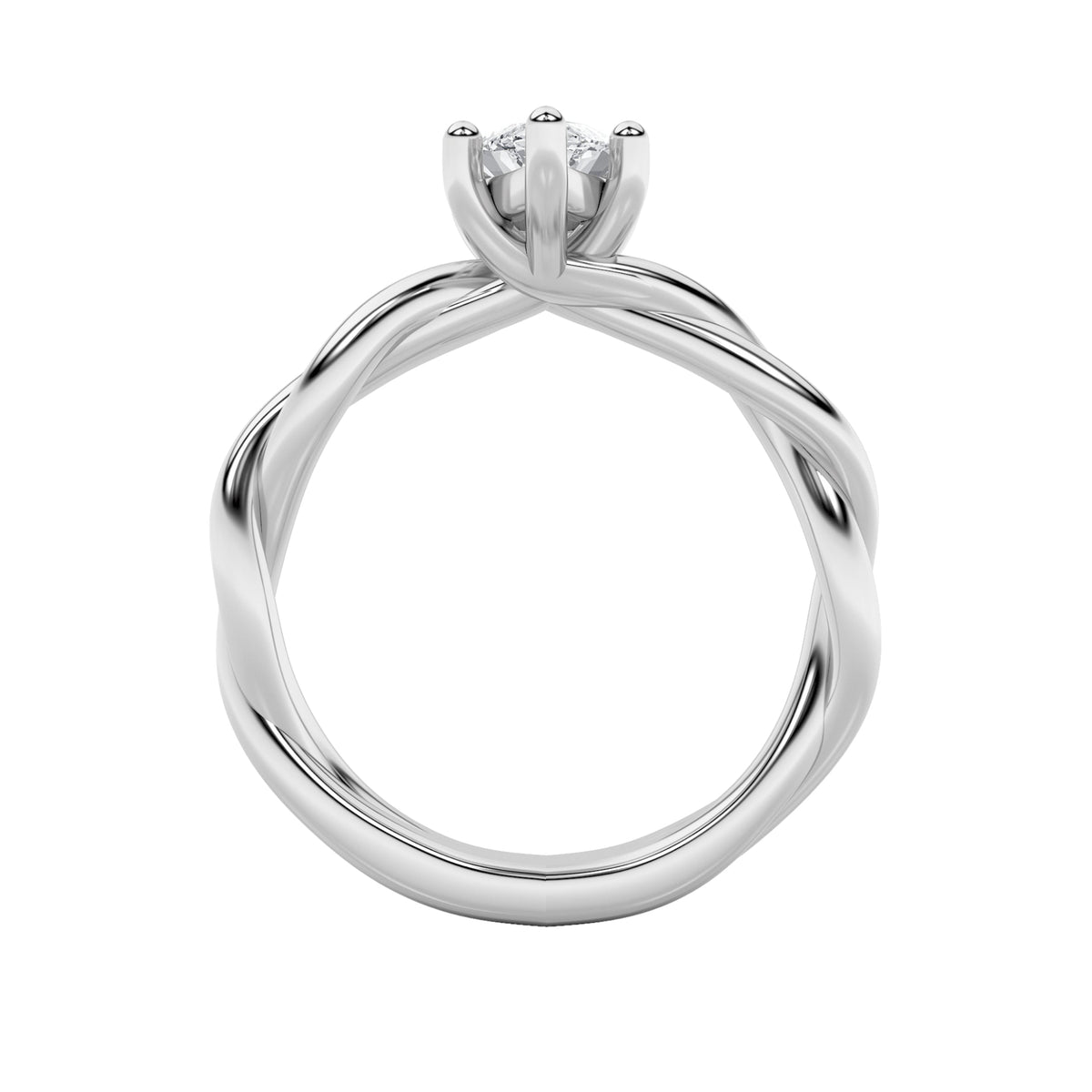1.5CTW Marquise Lab-Grown Diamond Prong Twisted Shank Solitaire Engagement Ring 1 Stone